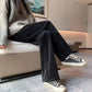 Casual Pants High Waist Winter Drape Loose Straight Leg Plus Velvet Thick Corduroy Corduroy Wide-leg Pants Women's Trousers