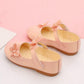 Girl's Soft Soled Butterflies Decoration Breathable Single Shoes Girls' Non Slip Solid Color Princess Shoes