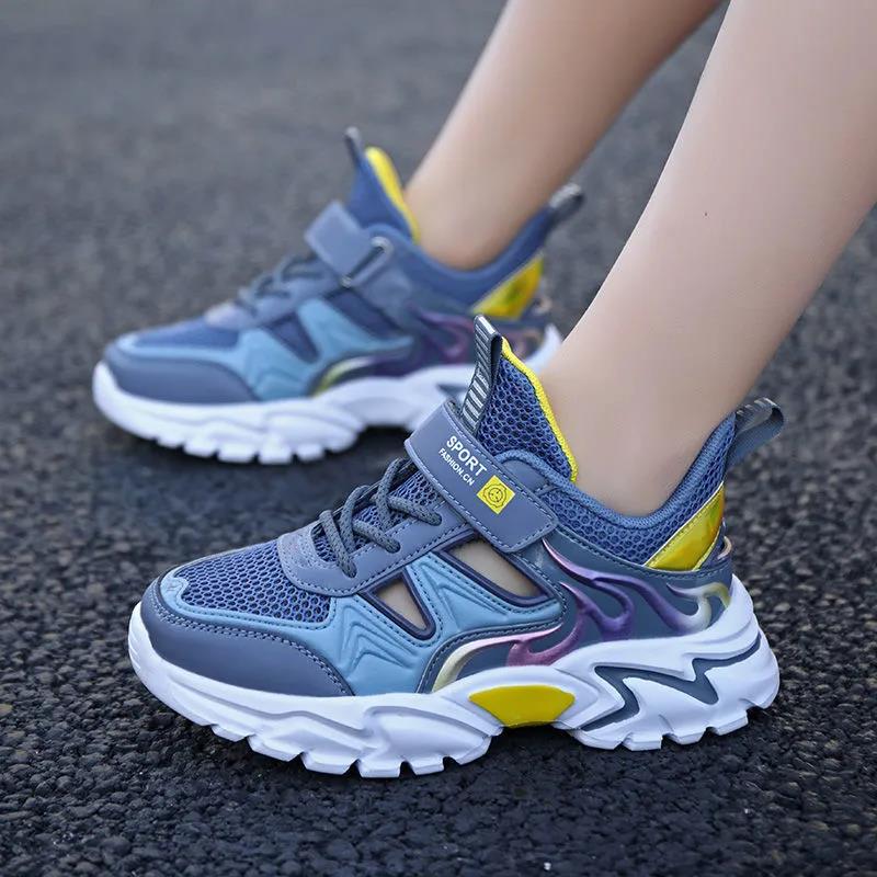 Boys Sneakers Kids Running Shoes Outdoor Hollow Sole Children Shoes Bounce Design Girls Tenis Infantil School Sport Shoes
