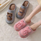 Couples Slippers Cute Cat Women Winter Warm Slippers Home Indoor Non Slip Slide Men Slippers