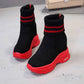 Thick-soled Ankle Boots Inner Heightening Suede Casual Snow Boot Plus Velvet Inner Martin Boots Women Soft Sole  Winter Footwear