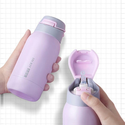 Thermos Mug with Straws for Adults, Men, Women, Children, Children Like Students, Korean Version, Small Capacity Car Water Cup