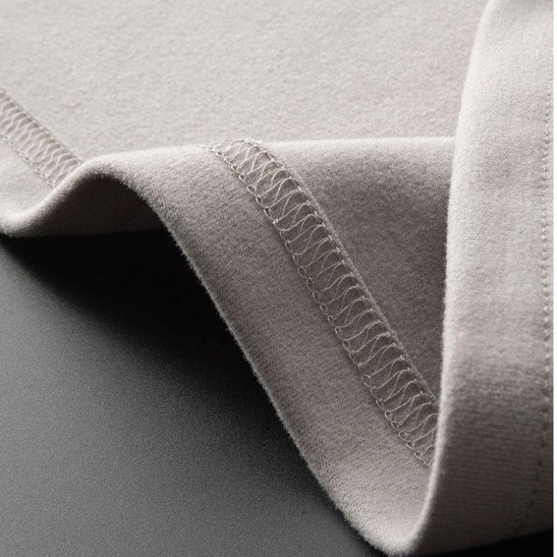 Men's Half High Collar Bottoming Shirt Double-faced Fleece Warm with Autumn and Winter Long-sleeved T-shirt