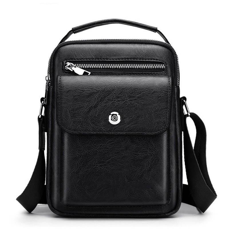 Leather Texture Men's Shoulder Bag Business Handbag Conference Bag Briefcase Backpack Messenger Bag