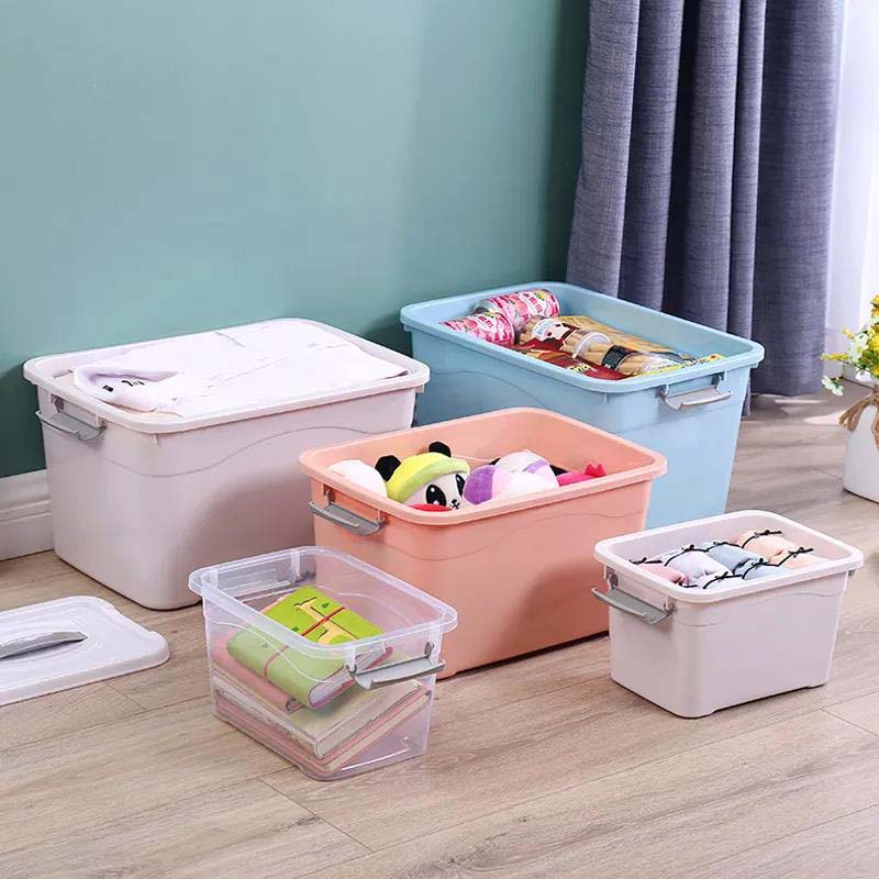 Home Transparent Storage Box Plastic Food Storage Box Baby Toy Clothes Storage Box