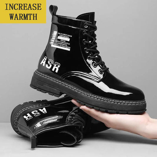 Men's Shoes Autumn and Winter Martin Boots Trend All-match Outdoor Leisure High-top Leather Boots
