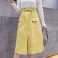 Casual Solid A-line Cotton Midi Skirts Women 2020 Summer Long Black Skirts Womens Pocket Elastic Waist Womens Skirts Female