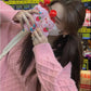Autumn and Winter Women's Sweater Korean Loose Soft Solid Color Blouse Retro Round Neck Pullover