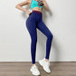 High-waisted Seamless Fitness Pants Women's Elastic Skinny Hip-lifting Pants Sports Gym Bodybuilding Leggings Outerwear Yoga Trousers
