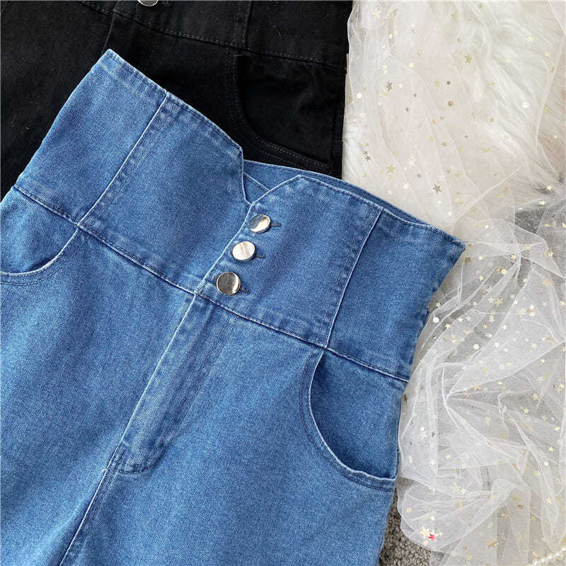 High Waist Denim Shorts Female Summer Retro Student Korean Version Was Thin and Wild Loose Wide-leg Shorts
