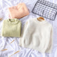 Children's Sweater Mink Velvet Hedging Western Style Solid Color Round Neck Long-sleeved Sweater Baby Top