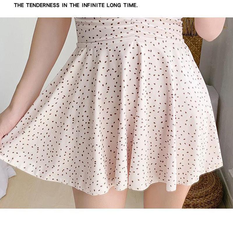 One-piece Skirt Thin Belly-covering Small Breasts Gathered Girls Swimsuit Women's A-line Waist Sweet Sexy Ladies Skirt Swimsuit