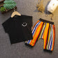 Baby Boy Summer Clothes 0-3 Years Old Baby Suit Casual Clothes Korean Cool Style Children's Suit Children's Short-sleeved Two-piece Suit