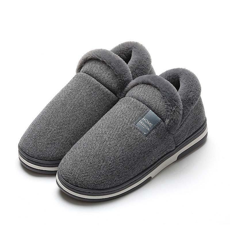 Warm Shoes Men's Cotton Slippers Winter Cold and Warm Indoor Home Use Thick-soled Non-slip Casual Shoes