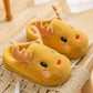 Autumn and Winter Cotton Slippers Children’s Cute Antler Slippers Non-slip Warm and Comfortable