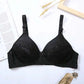 Gather Sexy Bra Large Size No Steel Ring Thin Bra Simple Cotton Skin-friendly Comfortable Shaping Bra
