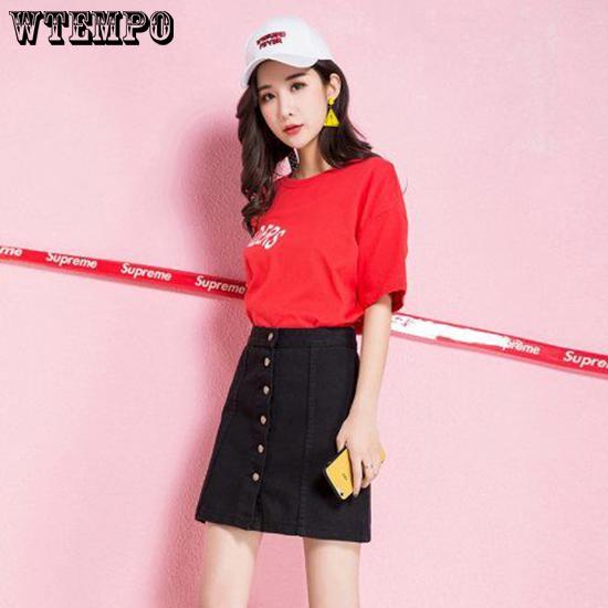 Hole Skirt Women High Waist Irregular Edges Denim Mini Casual Pencil Jeans