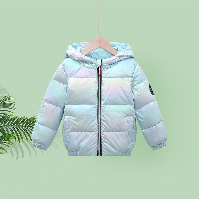 White Duck Down Girl's Down Jacket Autumn and Winter Colorful Short Windproof Warm Jacket