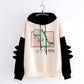 Dinosaur Oversized Cartoon Hoodie Women Fashion Sweatshirt Casual Print Korean Style Thicken Sweatshirt Winter Dino Hoodie Tops
