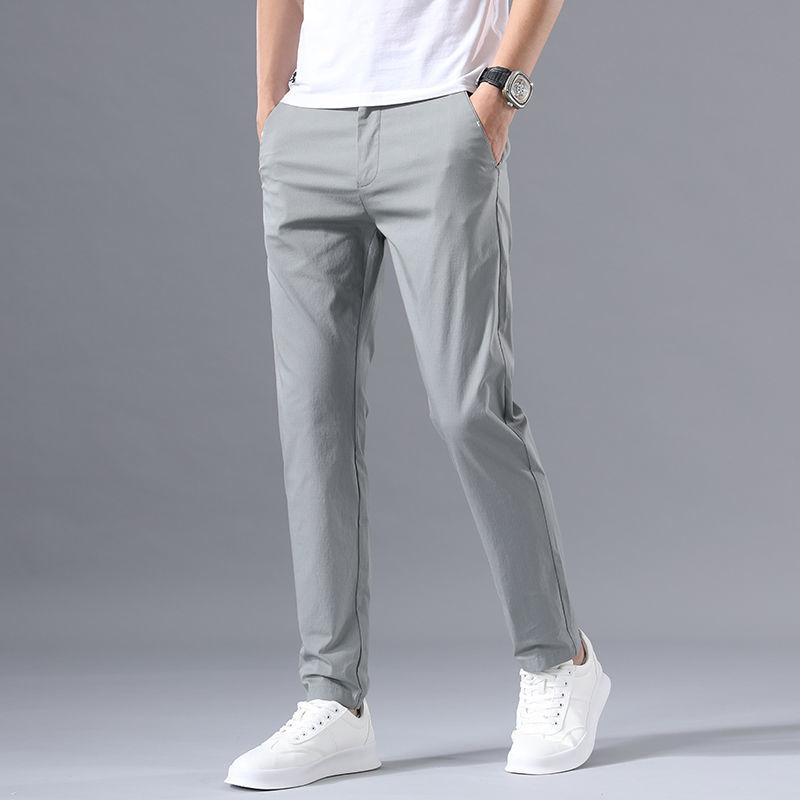 Spring Casual Pants Men's Slim Straight Trousers Youth All-match Men's Trousers