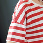 Cotton Fabric Loose Mid-length Striped Pocket T-shirt Skirt Covering The Flesh and Slimming Short-sleeved Dress Women's Loose Striped Straight Dress
