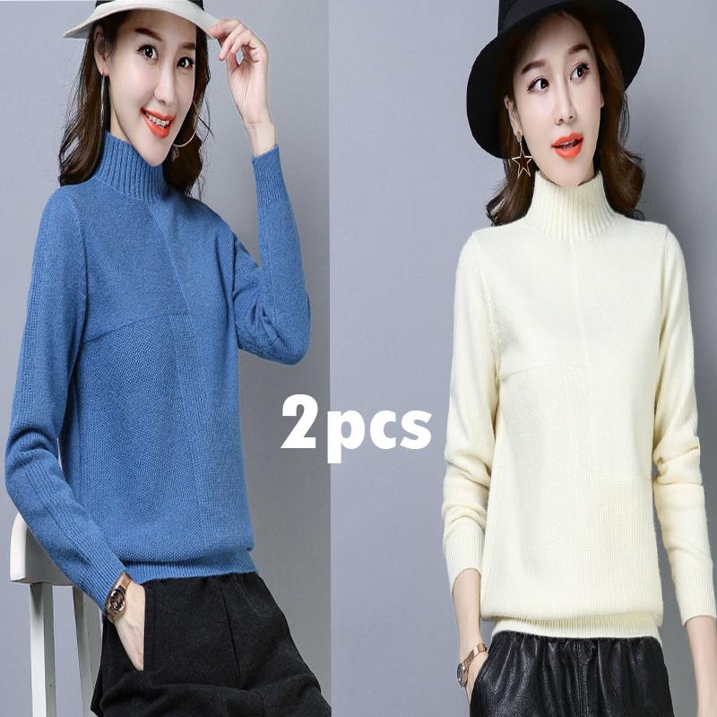 Winter Autumn Turtleneck Sweater Women Knitted Soft Pullover Sweater Female 2019 Fashion Pullovers