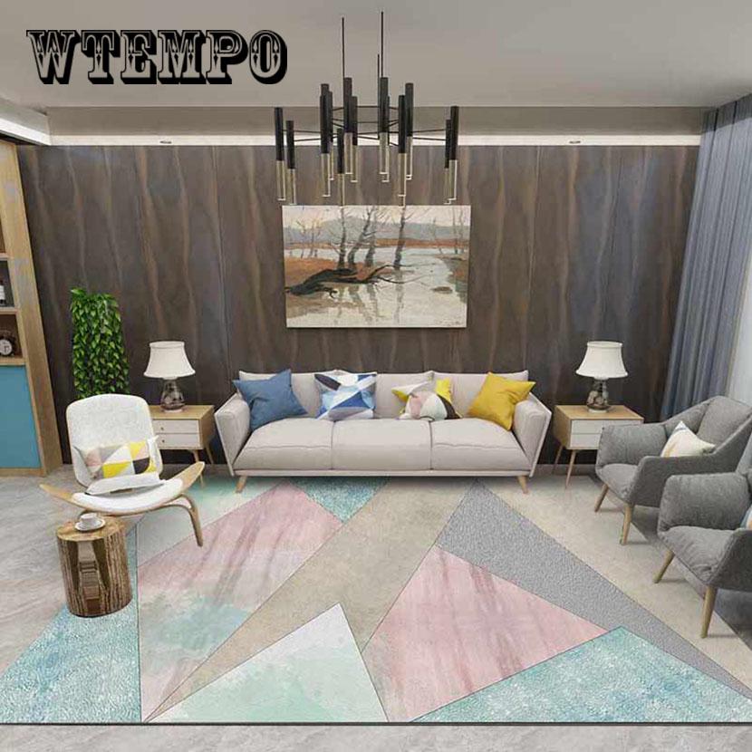 Geometric Rugs for Living Room Crawling Mat Bedroom Coffee Table Home Area Carpet Washable