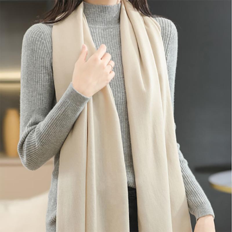 Cashmere Scarfs for Women Winter Warmth and Thick Solid Color Wool Scarfs Shawels Korean Wild Bib