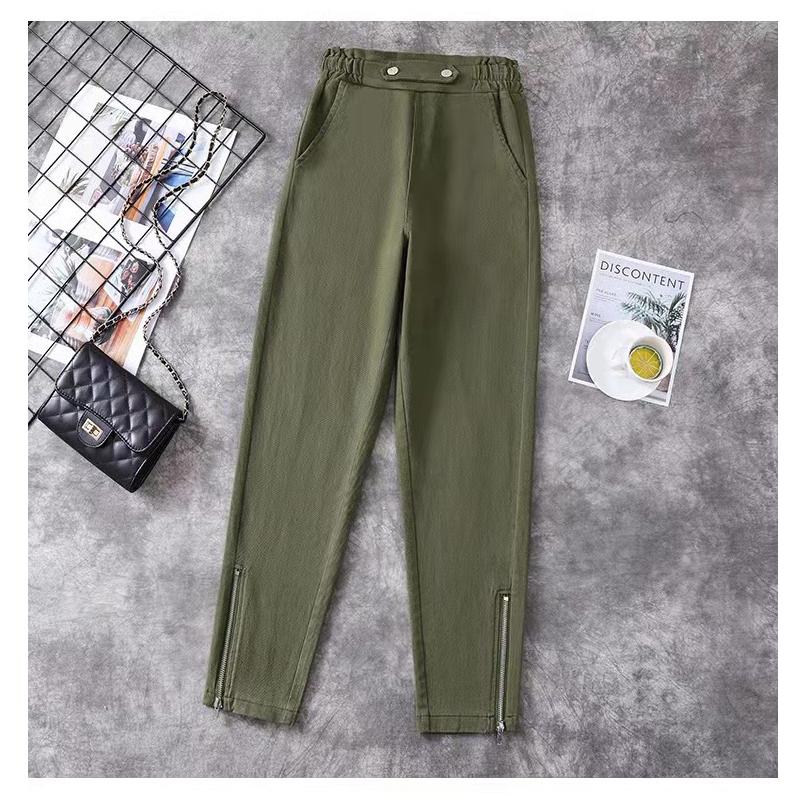 Autumn and Winter Ladies Cotton Warm Long Pants Oversized Stretch Retro Casual Loose Trousers