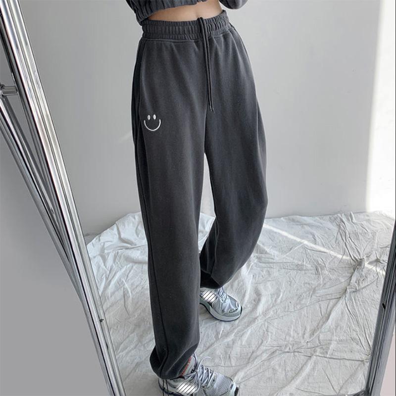 Casual Pants Autumn Women's High Waist Straight Drawstring Feet Summer Loose and Thin Sports Sweatpants Tide