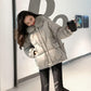 Korean Fashion Ladies Down Jacket Fox Fur Collar Thick Bread Jacket White Duck Down Short Down Jacket