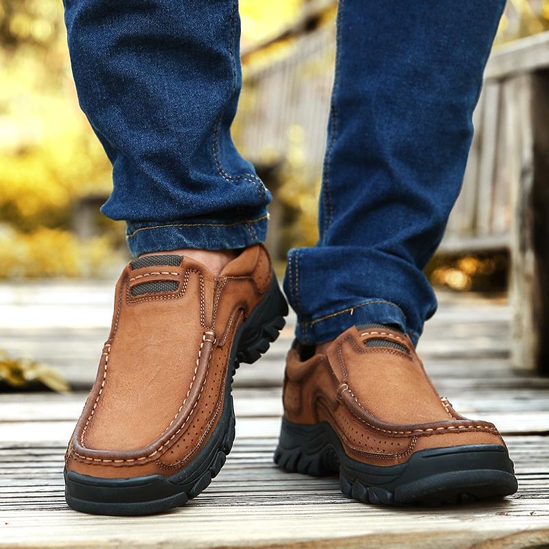 Outdoor Shoes Youth Shoes Leather Shoes Casual Men's Shoes Fashion Non-slip Walking Shoes 38-48