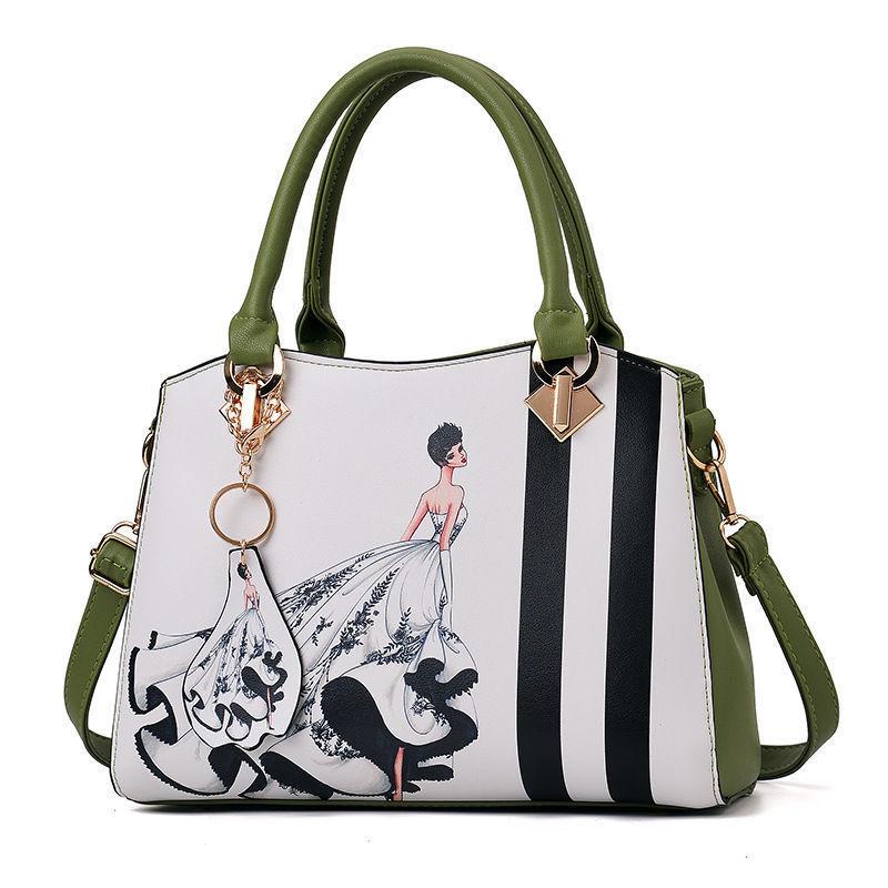 Fashion Women's Bag Korean Version of The Trendy One-shoulder Messenger Portable Multi-functional Versatile Ladies Bag Leather Texture