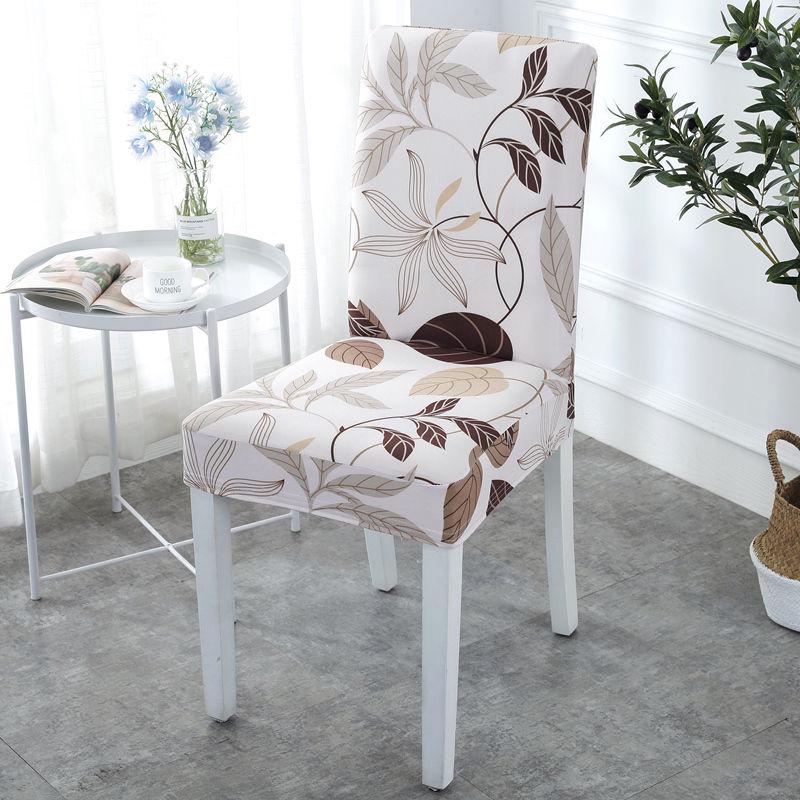 2/4/6 Pcs  Printed Stretch Chair Cover Big Elastic Seat Chair Covers Office Chair Slipcovers Restaurant Banquet Hotel Home Decoration