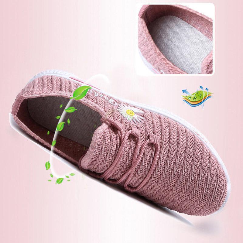 Women Autumn and Winter Plus Velvet Thick Cotton Shoes Non-slip Soft Bottom Cloth Shoes  Lightweight Sports Shoes