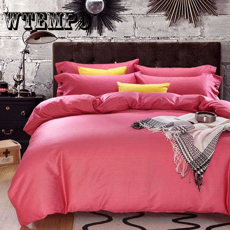 Four-piece Solid Color Fabric Bedding Set