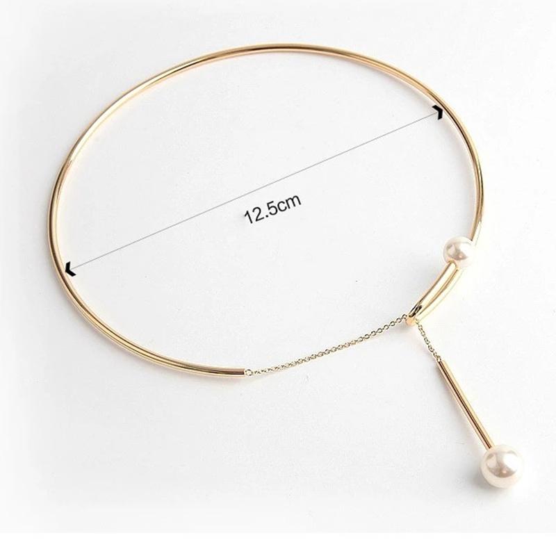 Pearl Necklace Pendant Clavicle Collar Neck Chain Jewelry Chokers for Girl Gold Choker Personalized Chain Necklaces Pendant Necklaces Women's Gifts