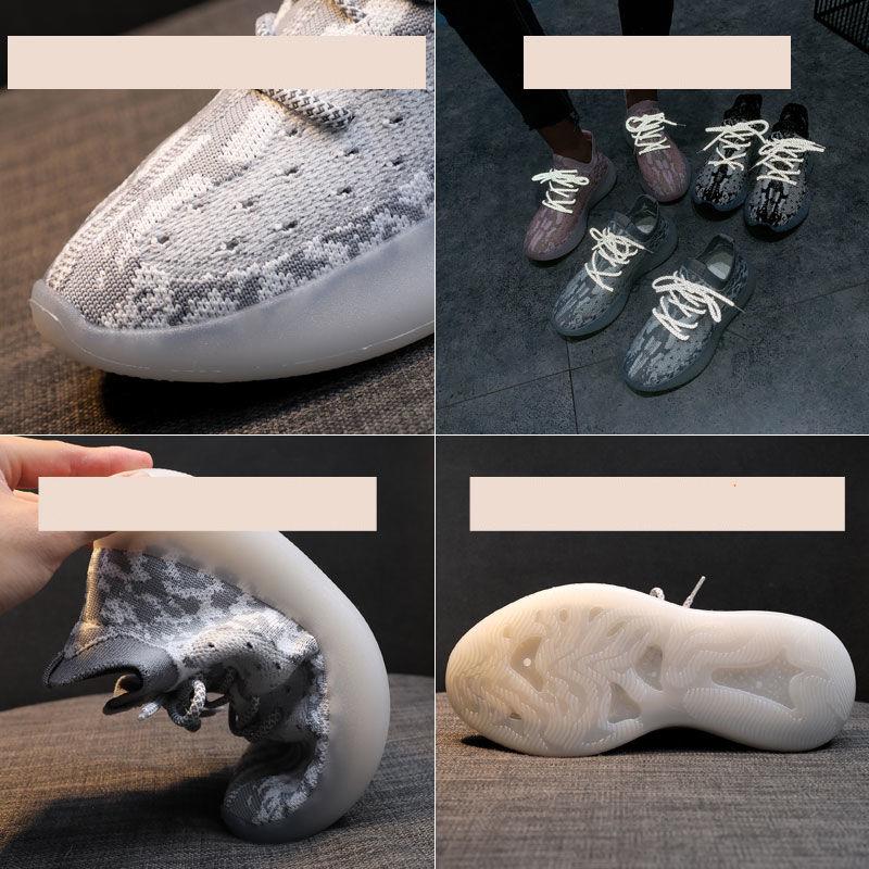 Knitted Sports Shoes Female Spring Coconut Shoes Rainbow Jelly Bottom Flying Woven Woman Sneakers