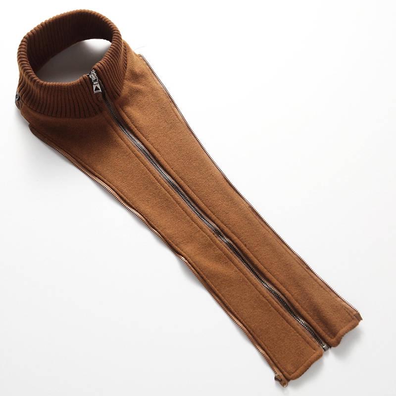 Men Winter Woolen Coat Men's Cotton-padded Wool Blends Woolen Pea Coat Male Trench Coat Overcoat