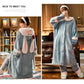 Christmas Pajamas Party Coral Velvet Pajamas Women Winter Thickening and Student Cute Flannel Long Nightgown Autumn and Winter Home Service Suit