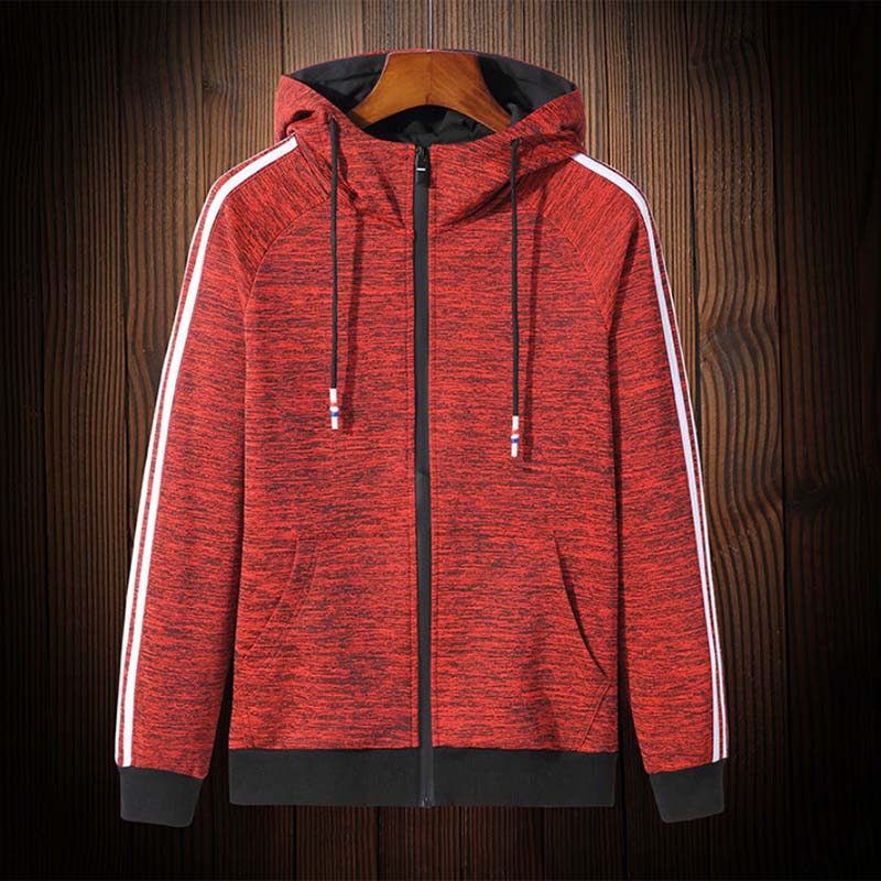 Spring and Autumn Plus Size Jacket Cardigan Jacket Men's Casual Zipper Student Sports Hoodie Fat Jacket Sweater Plus Fertilizer