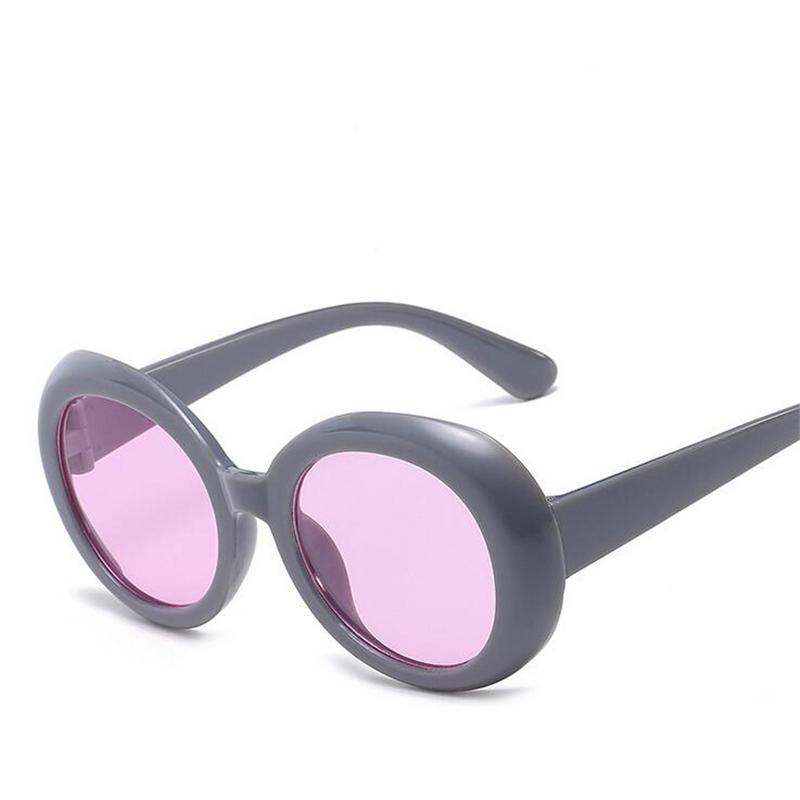 WTEMPO   New PC Frame Oval Sunglasses Women Brand Designer Anti-UV Retro Women Sunglasses   Lun