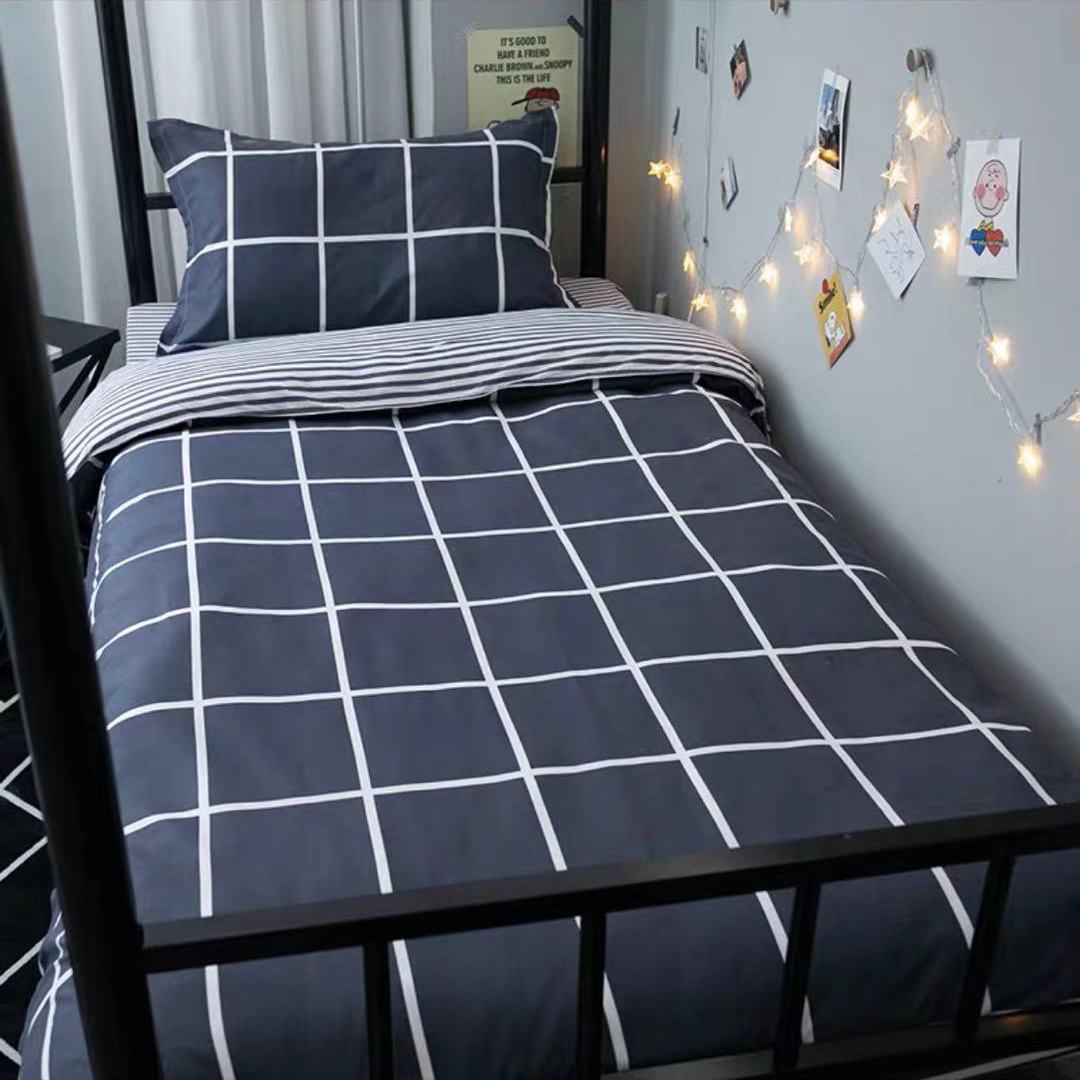Three-piece Bed Male Dormitory Simple Style Sub-single Quilt Cover Bed Sheet Pillowcase Set
