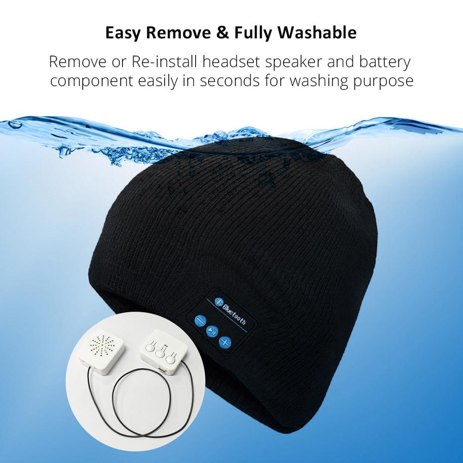 Bluetooth Earphone Music Hat Winter Wireless Headphone Cap Headset With Mic Sport Hat For Gaming