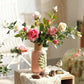 Bulgarian Rose Simulation Bouquet Fake Flower Decoration European Plastic Flower Decoration Silk Flower Living Room Table Decoration