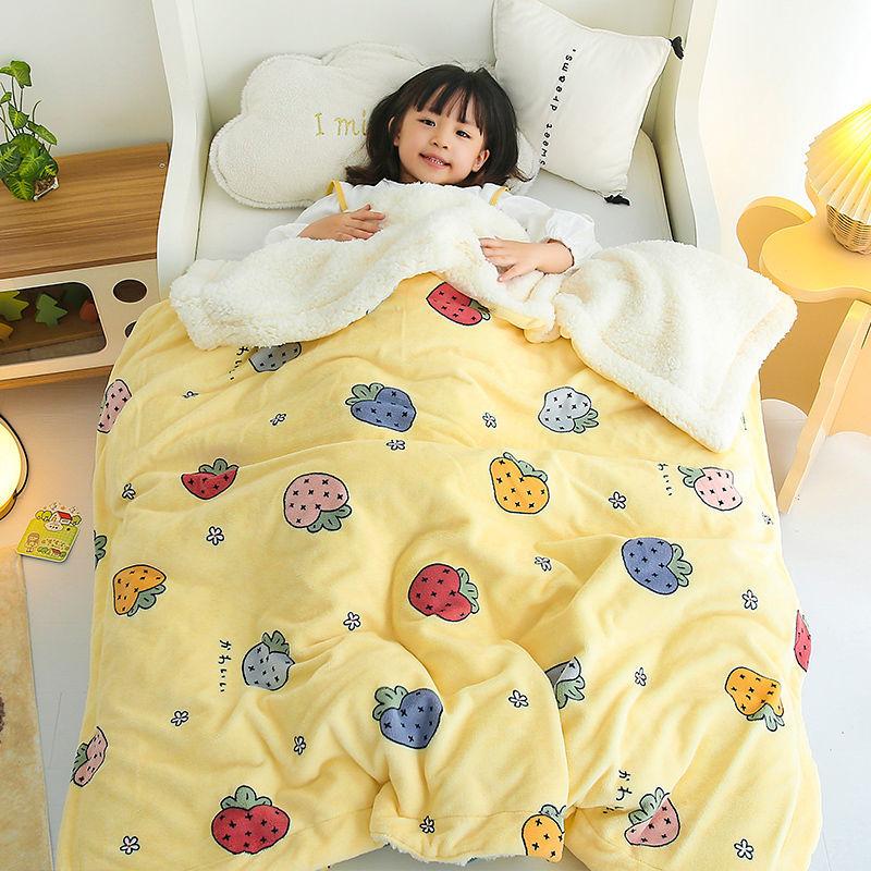 Winter Plush Warm Baby Quilt Newborn Baby Quilt Small Wool Blanket Children's Quilt Thickened In Autumn and Winter