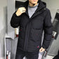 Winter Padded Jacket Men's Plus Velvet Thick Warm Sports Casual Jacket Young and Middle-aged Men's Winter Warm Down Jacket