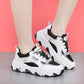 Sports Shoes Women Spring Summer Thick-soled High-rise Platform Sneakers All-match White Shoes Travel Shoes