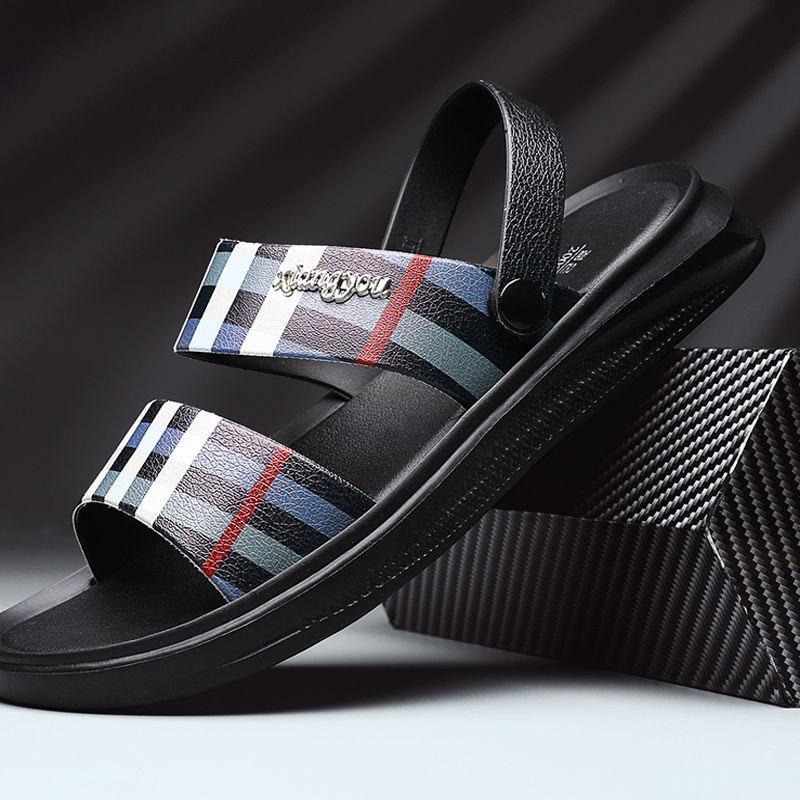 Sandals Men Trending Summer Outdoor Leisure Non-slip Beach Luxury Sandal High Quality Soft Sole Dual-purpose Sandal