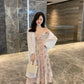 Batwing Sleeve Women's Beach Sun Protection Cardigan Plus Size Shawl Loose Outer Chiffon Long Sleeve  Mid-calf Solid Color